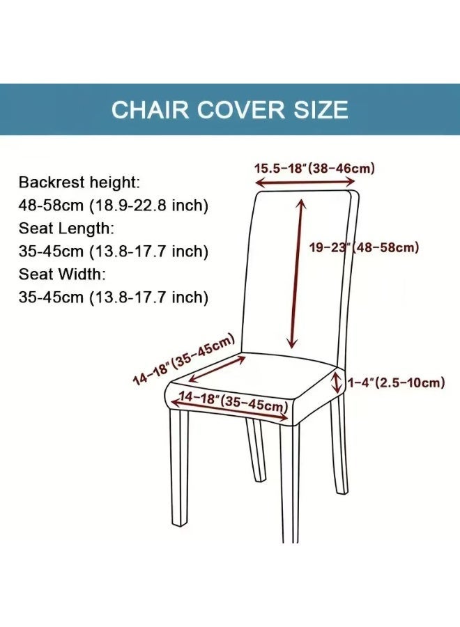 Dining room chair cover 2-piece set, elastic chair cover with skirt and detachable kitchen chair cover protective cover for home, party and wedding (blue, 2 pieces) - Image 2